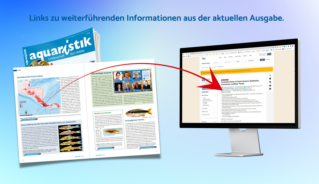 Weiterführende Links in aquaristik Ausgabe 2/2023
