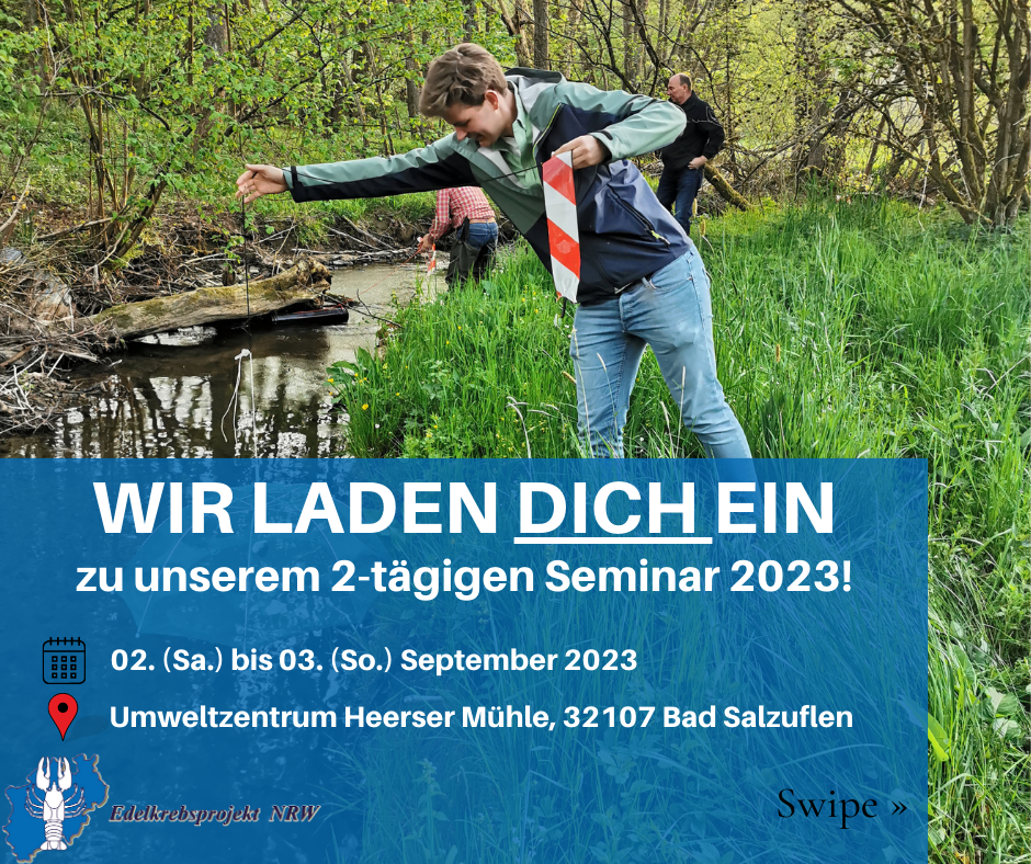 Edelkrebsprojekt NRW: Seminar zu Flusskrebsen